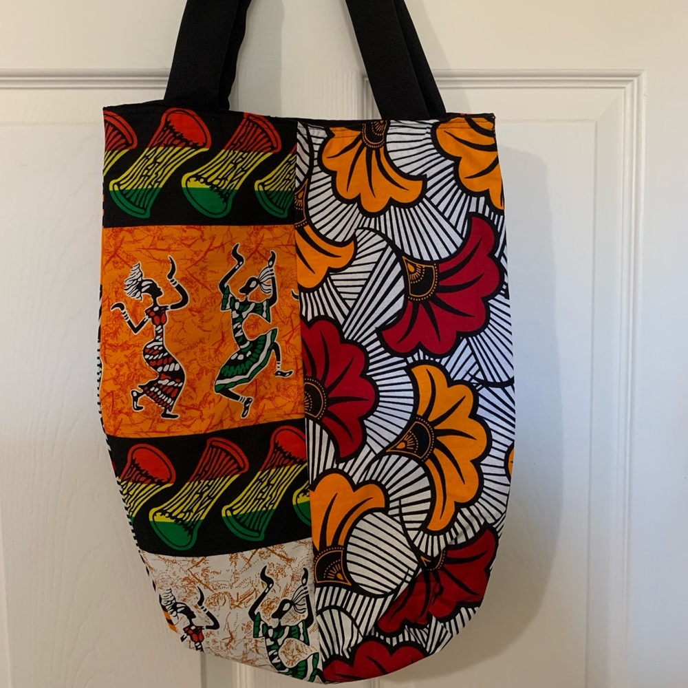 African print tote bag